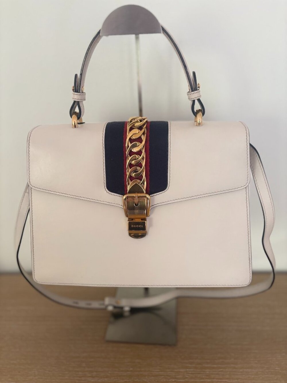 Gucci Sylvie Luxury Handbag - Off White
